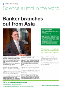 Banker branches out from Asia  Steven Odgers