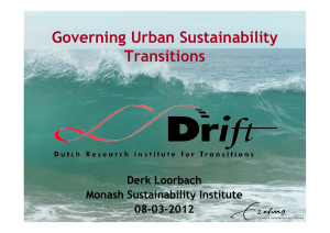 Governing Urban Sustainability Transitions