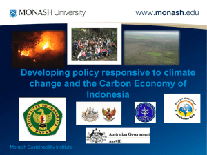 Developing policy responsive to climate change and the Carbon Economy of Indonesia