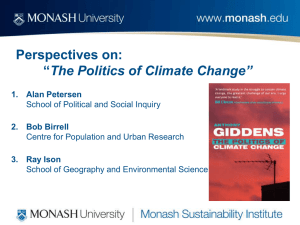 Perspectives on: The Politics of Climate Change”