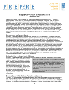 Program Overview &amp; Dissemination December 2014
