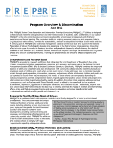 Program Overview &amp; Dissemination June 2012