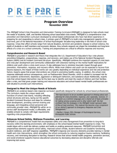 Program Overview November 2009