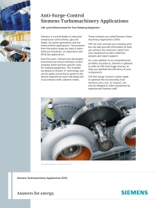 Anti-Surge-Control Siemens Turbomachinery Applications
