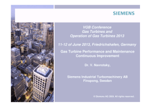 VGB Conference Gas Turbines and Operation of Gas Turbines 2013