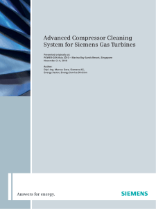Advanced Compressor Cleaning System for Siemens Gas Turbines