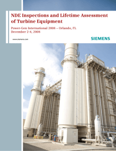 NDE Inspections and Lifetime Assessment of Turbine Equipment