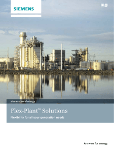 Flex-Plant Solutions ™ Flexibility for all your generation needs