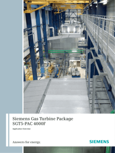 Siemens Gas Turbine Package SGT5-PAC 4000F Answers for energy. Application Overview
