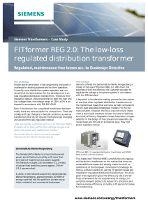 FITformer REG 2.0: The low-loss regulated distribution transformer