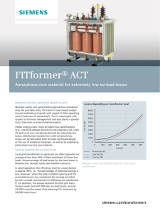 FITformer® ACT Amorphous core material for extremely low no-load-losses