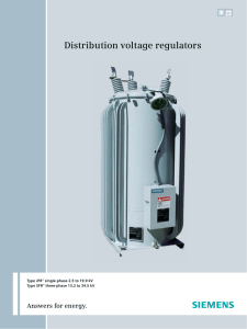 Distribution voltage regulators Answers for energy. Type JFR single-phase 2.5 to 19.9 kV