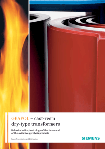 GEAFOL – cast-resin dry-type transformers Behavior in fire, toxicology of the fumes and