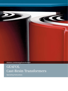 GEAFOL Cast-Resin Transformers siemens.com/energy/transformers Operating Instructions