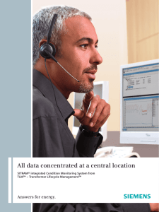 All data concentrated at a central location Answers for energy.