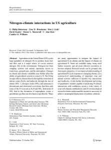 Nitrogen–climate interactions in US agriculture