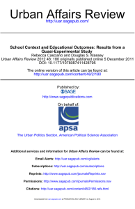 Urban Affairs Review  School Context and Educational Outcomes: Results from a