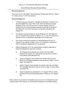 January 14, 2014 Business Operations Committee James McQueen Boundary Review Motions
