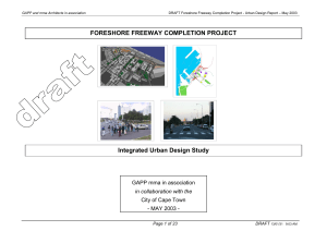 FORESHORE FREEWAY COMPLETION PROJECT Integrated Urban Design Study GAPP mma in association