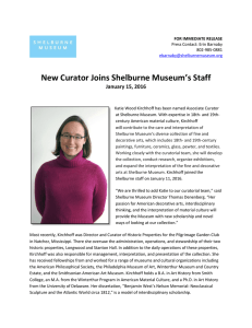New Curator Joins Shelburne Museum’s Staff January 15, 2016