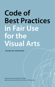 Code of Best Practices in Fair Use for the