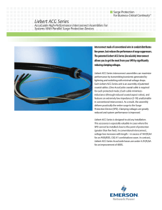 Liebert ACG Series AccuGuide High-Performance Interconnect Assemblies For Surge Protection