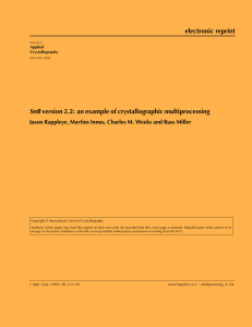 SnB electronic reprint version 2.2: an example of crystallographic multiprocessing