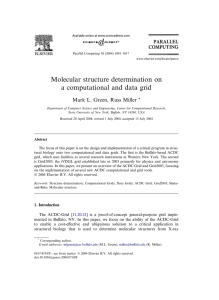 Molecular structure determination on a computational and data grid