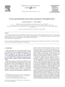 Coarse grained gather and scatter operations with applications Laurence Boxer