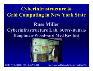 Cyberinfrastructure &amp; Grid Computing in New York State Russ Miller Cyberinfrastructure Lab,