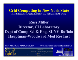 Grid Computing in New York State Russ Miller Director, CI Laboratory
