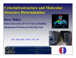 Cyberinfrastructure and Molecular Structure Determination Russ Miller