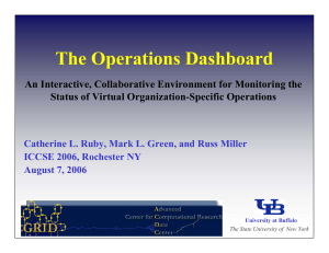 The Operations Dashboard