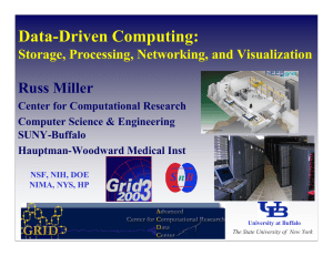 Data-Driven Computing: Russ Miller Storage, Processing, Networking, and Visualization