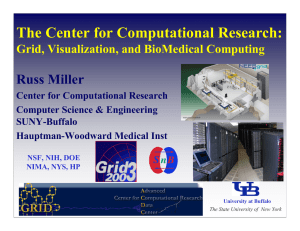 The Center for Computational Research: Russ Miller Grid, Visualization, and BioMedical Computing