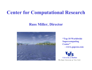 Center for Computational Research Russ Miller, Director “Top 10 Worldwide Supercomputing