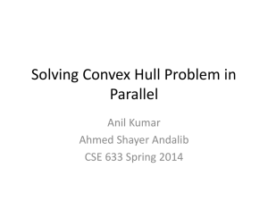 Solving Convex Hull Problem in Parallel Anil Kumar Ahmed Shayer Andalib