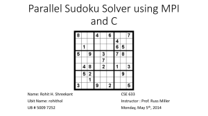 Parallel Sudoku Solver using MPI and C