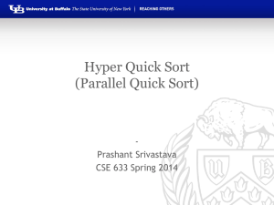 Hyper Quick Sort (Parallel Quick Sort)  -