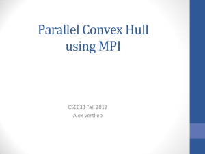 Parallel Convex Hull using MPI CSE633 Fall 2012 Alex Vertlieb