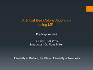 Artificial Bee Colony Algorithm using MPI