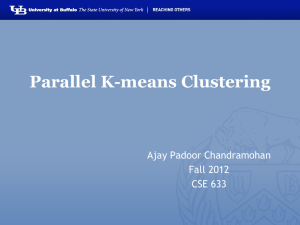 Parallel K-means Clustering  Ajay Padoor Chandramohan Fall 2012