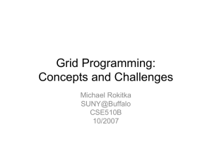 Grid Programming: Concepts and Challenges Michael Rokitka SUNY@Buffalo