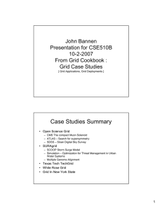 Case Studies Summary John Bannen Presentation for CSE510B 10-2-2007