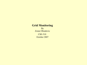 Grid Monitoring By Zoran Obradovic CSE-510