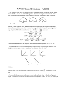PHY2049 Exam #2 PHY2049 Exam #2 Solutions – Fall 2012