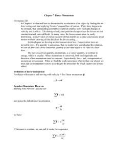 Chapter 7 Linear Momentum  From page 226