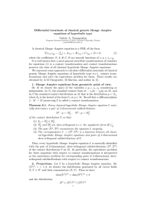 Differential invariants of classical generic Monge–Amp` ere equations of hyperbolic type