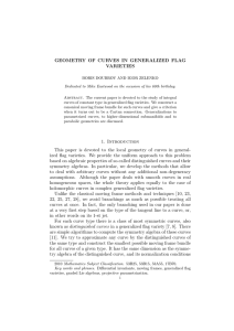 GEOMETRY OF CURVES IN GENERALIZED FLAG VARIETIES