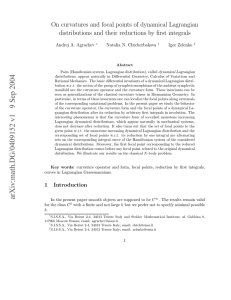 On curvatures and focal points of dynamical Lagrangian